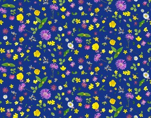 a pattern suitable for a textile consisting of flowers