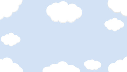 cute cloud illustration background, perfect for wallpaper, backdrop, postcard, background  for your design
