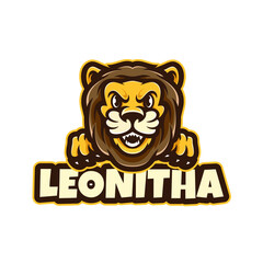 Cute logo lion illustrations mascot cartoons