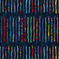 Abstract Multicolor Ethnic Stripes Pattern