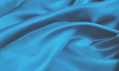 Obraz premium blue fabric texture background, abstract, closeup texture of cloth