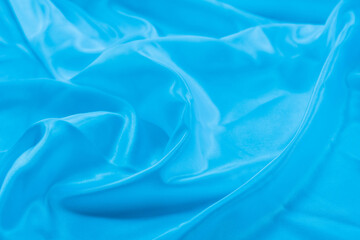Fototapeta premium blue fabric texture background, abstract, closeup texture of cloth