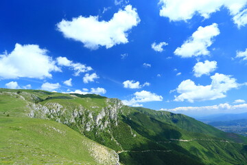 Nice weather and beautiful landscape on Vlasic mountain i Bosnia and Herzegovina near Travnik town