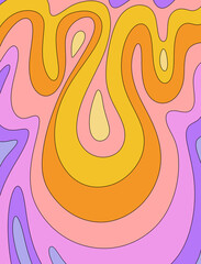 Obraz premium retro groovy background 60s-70s. Abstract colorful wavy background. vintage psychedelic background for posters and postcards. rainbow flag lgbt and social minorities