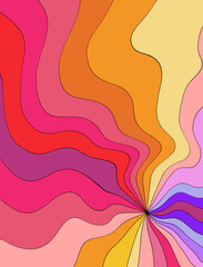retro groovy background 60s-70s. Abstract colorful wavy background. vintage psychedelic background for posters and postcards. rainbow flag lgbt and social minorities - 512062395