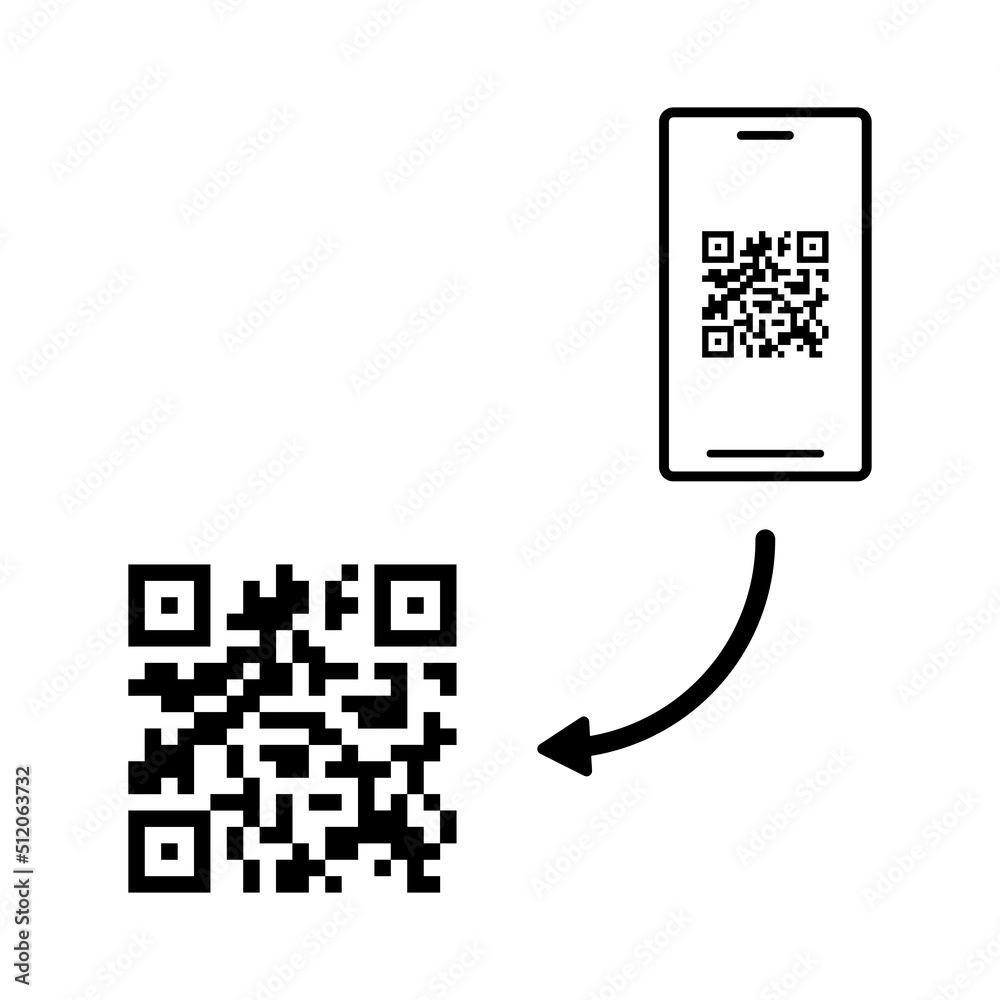 Poster qr code with phone line icon. quar codes with inscription scan me with smartphone. scan me icon. sca