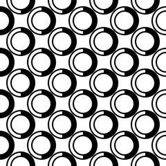 Stylized circles pattern. Circular figures seamless ornament. Geometric motif. Rounds background. Circle shapes ornate. Ethnic image. Digital paper, web design, textile print, abstract, vector work.