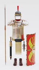 Realistic 3D Render of Roman Armor - Full