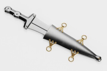 Realistic 3D Render of Roman Dagger