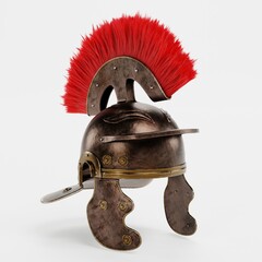 Realistic 3D Render of Roman Helmet