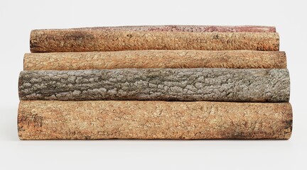 Realistic 3D Render of Tree Logs