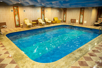 Swimming pool in the sauna