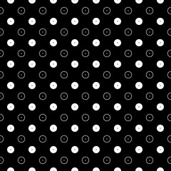 Circles pattern. Circular figures seamless ornament. Rings backdrop. Circle shapes background. Ring forms motif. Geometric wallpaper. Digital paper. Textile print, web design, abstract image.
