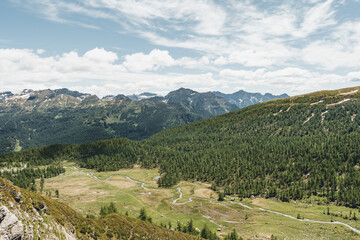 Fototapeta na wymiar Panorama del parco dell'Alpe Devero, Piemonte