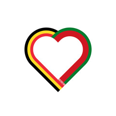 unity concept. heart ribbon icon of belgium and belarus flags. vector illustration isolated on white background
