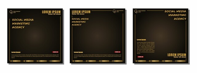 Social media posts template modern design, for digital marketing online.