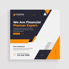 Digital marketing agency corporate business social media post and web banner design template