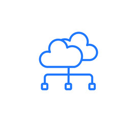 cloud computing vector thin line icon