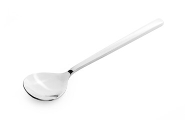 silver spoon isolated on white background