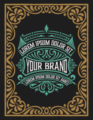 Western card with vintage style