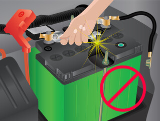 Shorting of Car Battery by Spanner
