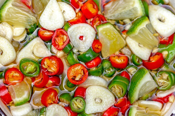 chilli and garlic in fish sauce.thai call Nam pla prik

