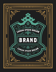 Western card with vintage style