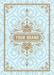 Western card with vintage style