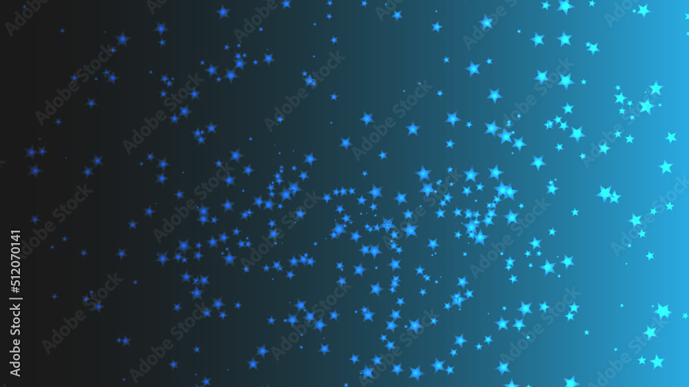 Fototapete vector abstract star particle shapes on a blue gradient background.