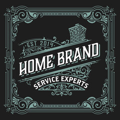 Obraz premium Western card with vintage style