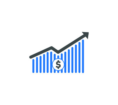 Stock prices icon vector. Trendy flat stock prices icon from general collection isolated on white background. Vector illustration can be used for web and mobile graphic design, logo, eps10

