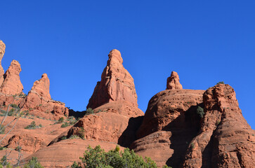 Fototapeta na wymiar Towering Red Rock Pinnacle's Reaching for the Sky