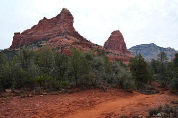 Red Rock Hiking Trail Through Rural Arizona