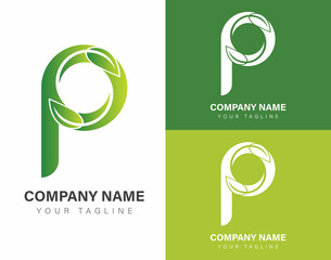 Eco Letter P Logo