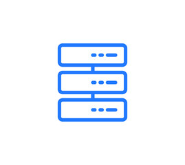 server line icon. data network icon on white background.