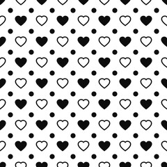 Naklejka na ściany i meble Seamless pattern heart vector trendy background for print