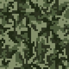 Digital camouflage vector seamless pixel art abstract, military camouflage. Disguise