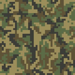 abstract camo pixel military pattern, vector army print, disguise. Digital background. Ornament