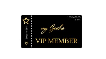 VIP - Glitter gold logo with crown and flourishes element on black background. Vector illustration.