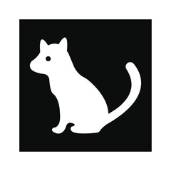 White doggy vector logo template design 