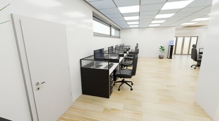Realistic 3D Render of Office Interior