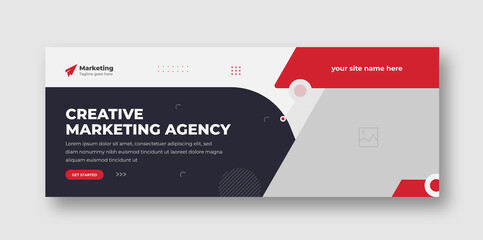 Digital marketing agency facebook cover social media web banner and corporate social banner