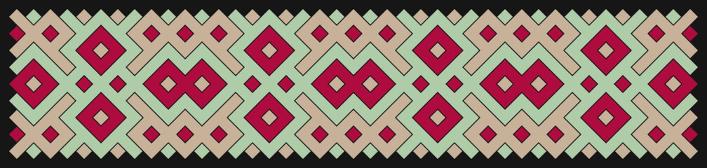 Multicolor truchet tiling connections illustration