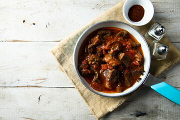Traditional homemade beef goulash
