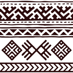 Seamless pattern, ethnic background, hand drawing, vector design