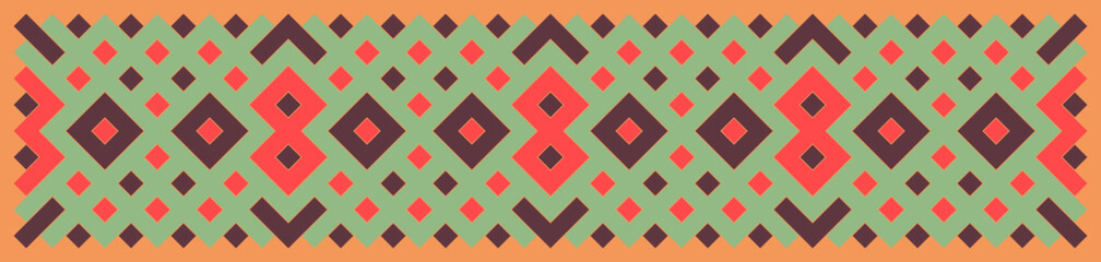 Multicolor truchet tiling connections illustration