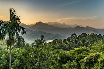 Fototapeta na wymiar beautiful landscape with mountains in the background srilanka