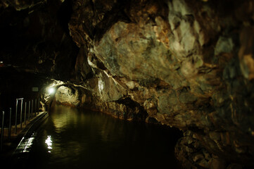 Cave lake of Punkva Caves, Czech Republic.