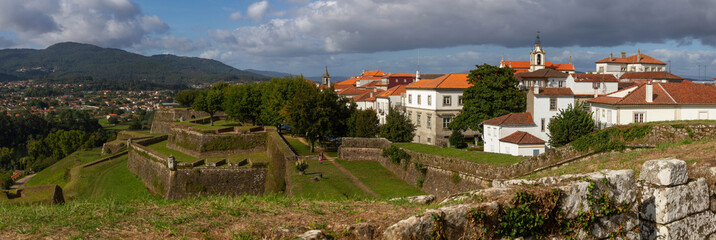 Panoramic view of the Fortress City of Valen&ccedil;a (Valencia) in Portugal 