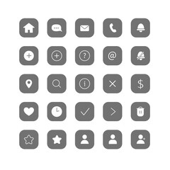 social and business icons minimalism lines